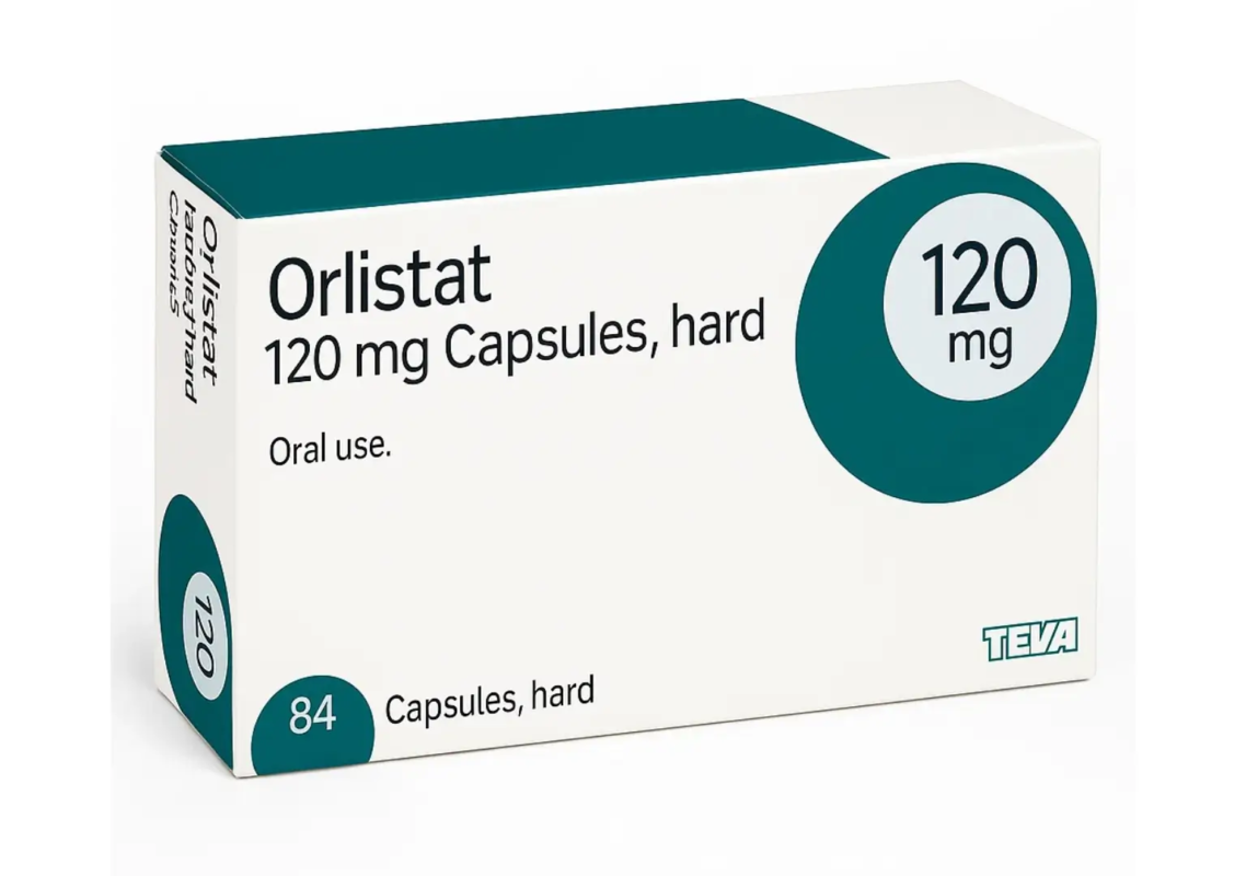 A busy professional woman smiling while holding a healthy meal and a supplement bottle