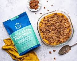 Healthy lifestyle meal prep with collagen peptides for weight loss and muscle support