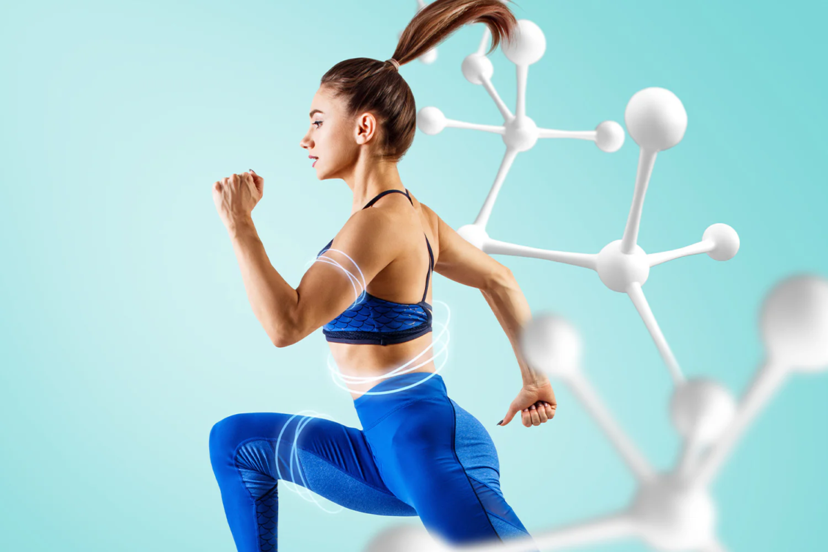 Healthy individual experiencing weight loss advantages and energy optimization from peptides