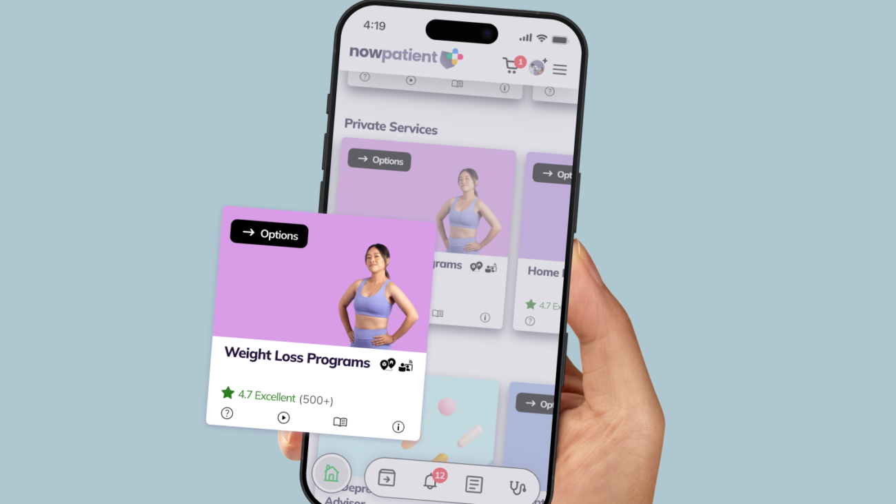 A person checking weight loss pricing and mounjaro uk price on a smartphone