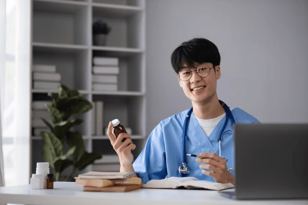 Rybelsus UK weight loss tablets bottle in a professional clinical setting for secure order.