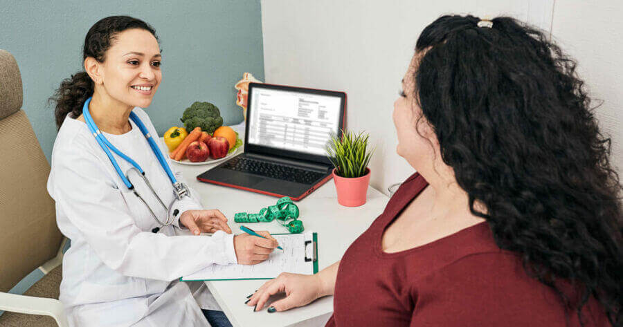 Professional healthcare discussion exploring is mysimba dangerous and weight loss safety options